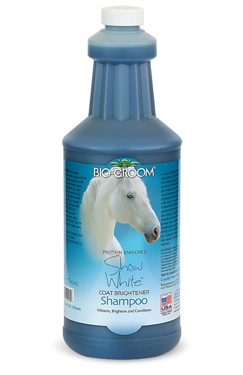 Шампунь для лошадей с белой шерстью (концентрат 1:4), Bio-Groom Show White, 946мл