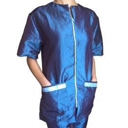 Блуза на молнии для грумера, MasterGroom, размер L, голубая