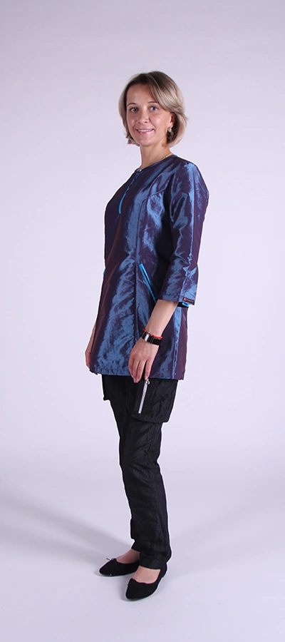 Блуза грумера, модель Diamond, голубая, размер XL