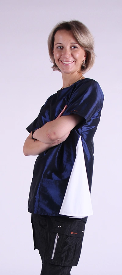 Блуза грумера, модель Sole, голубая, размер XXL