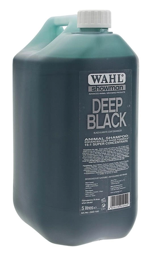 Шампунь для яркости цвета шерсти (концентрат 1:15) Wahl Deep Black, 5л