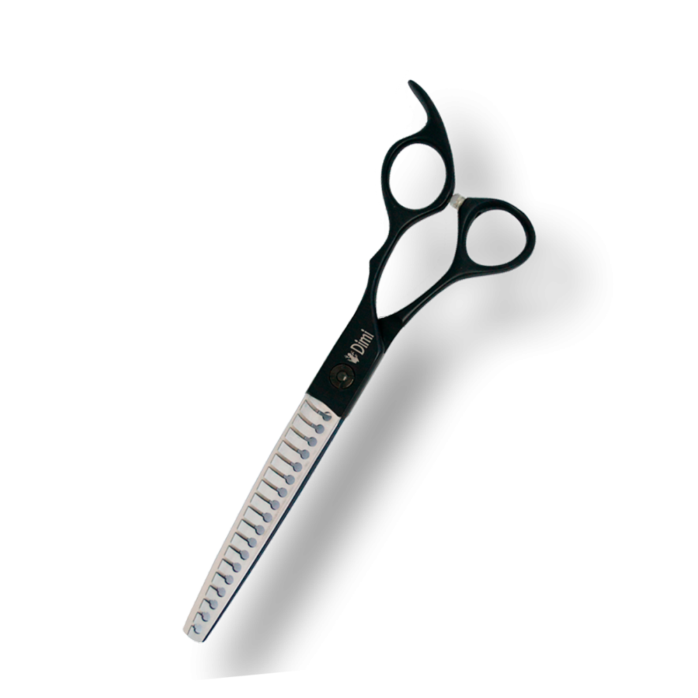 Ножницы для стрижки собак, шанкеры, 18 зубцов,7.5" Dimi Black Cobalt TU-7018S