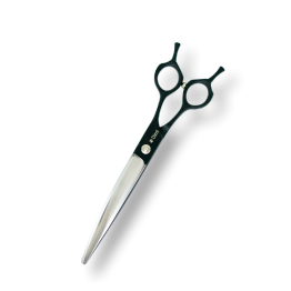 Ножницы для стрижки животных, изогнутые, широкое полотно Dimi Black Cobalt PA-75Q