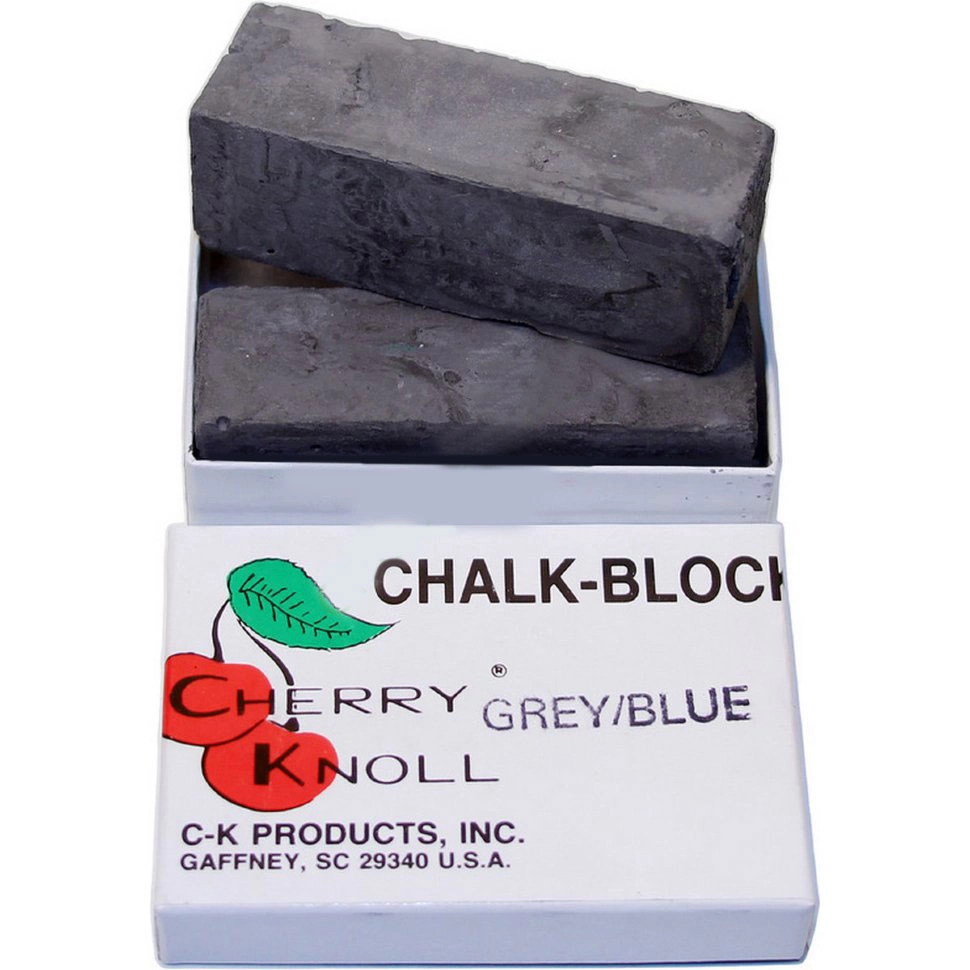 Мел для окрашивания шерсти животных (2 бруска по 75х25х25мм), С.K. Chalk Block Grey (серый)